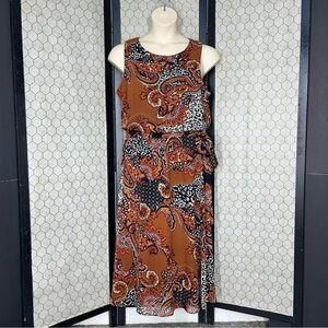 Dress Barn Paisley & Animal Print Sleeveless Dress